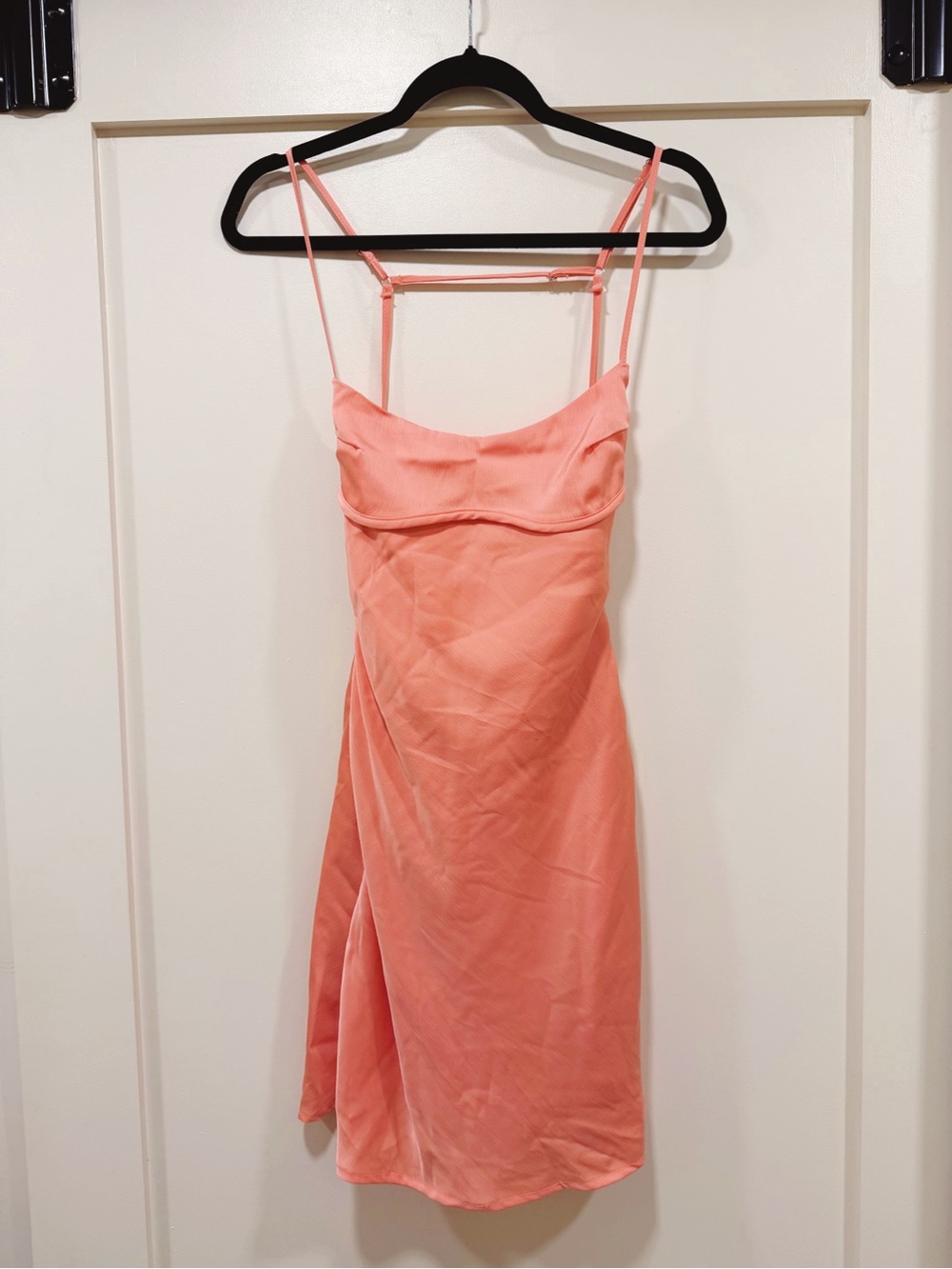 Coral Pink Mini Slip Dress